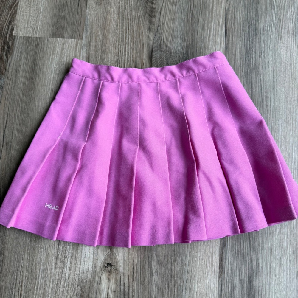 HEAD Sportswear Vintage Pink Pleated Tennis Skirt Womens Mini‎ Athletic Preppy